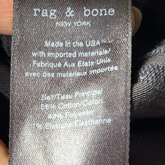 Rag & Bone Simone zebra stripe crop pants navy Size 4 - Picture 9 of 10